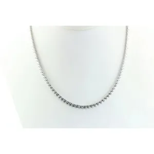 Casual Tennis Natural Earth Mined Diamond Chain Necklace
