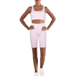 Catherine Malandrino 2 piece set Sports bra &amp; Biker shorts in Pink size Medium