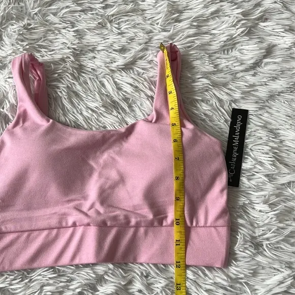 Catherine Malandrino 2 piece set Sports bra &amp; Biker shorts in Pink size Medium