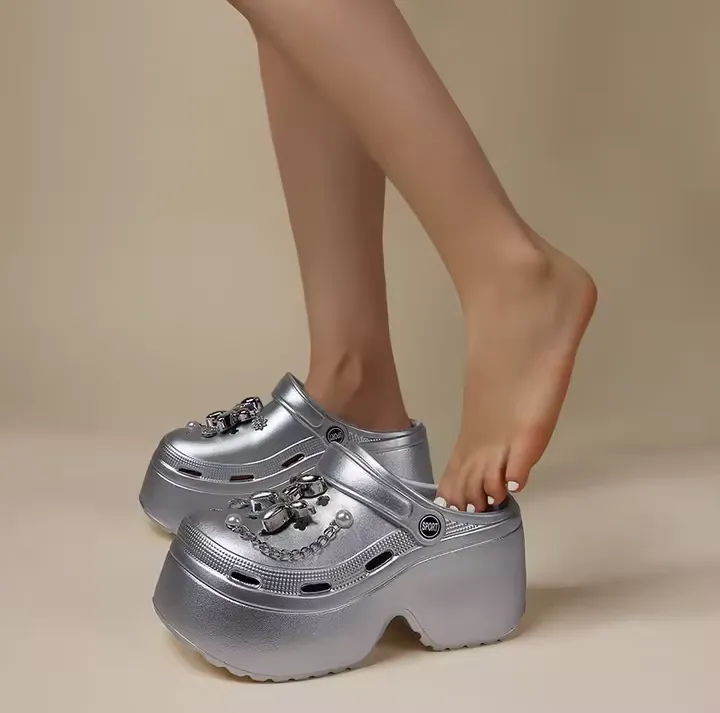 ChicLift™ Chain Wedge Clogs
