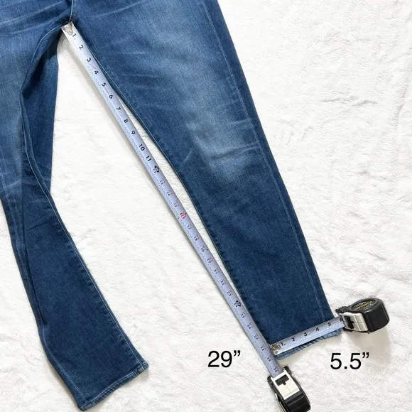 Citizens of Humanity Sharkbite Distressed Fringe Hem High Waist Skinny Jeans
