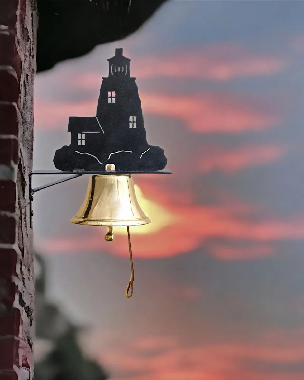 Classic Bevin Brothers Patio Bells with Silhouette Brackets
