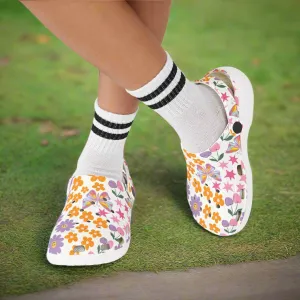 Colorful Kids' EVA Foam Clogs with Butterflies and Flowers