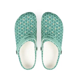Comfortable EVA Foam Rubber Clogs with Medical Polka Dot Design