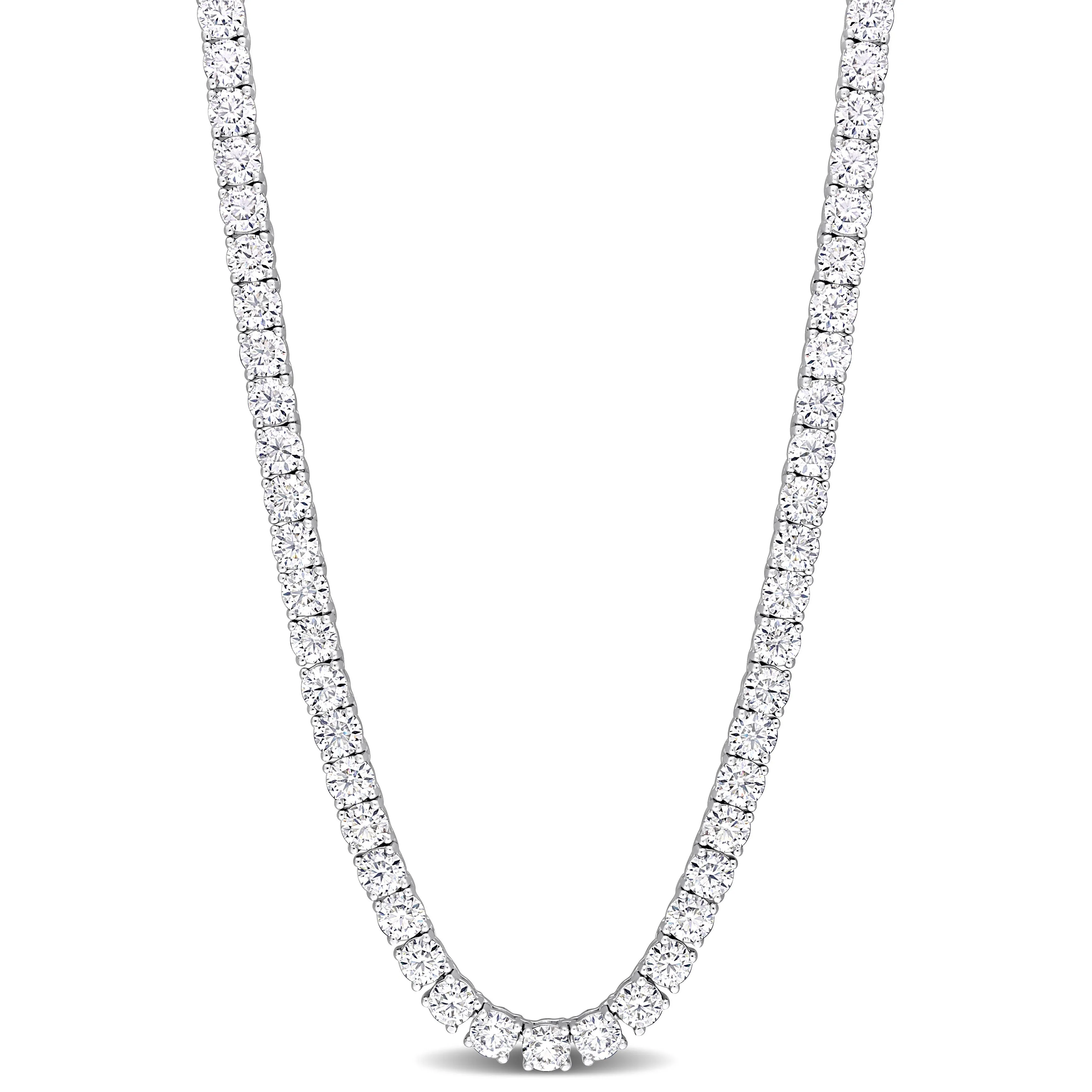 Created White Moissanite Tennis Necklace