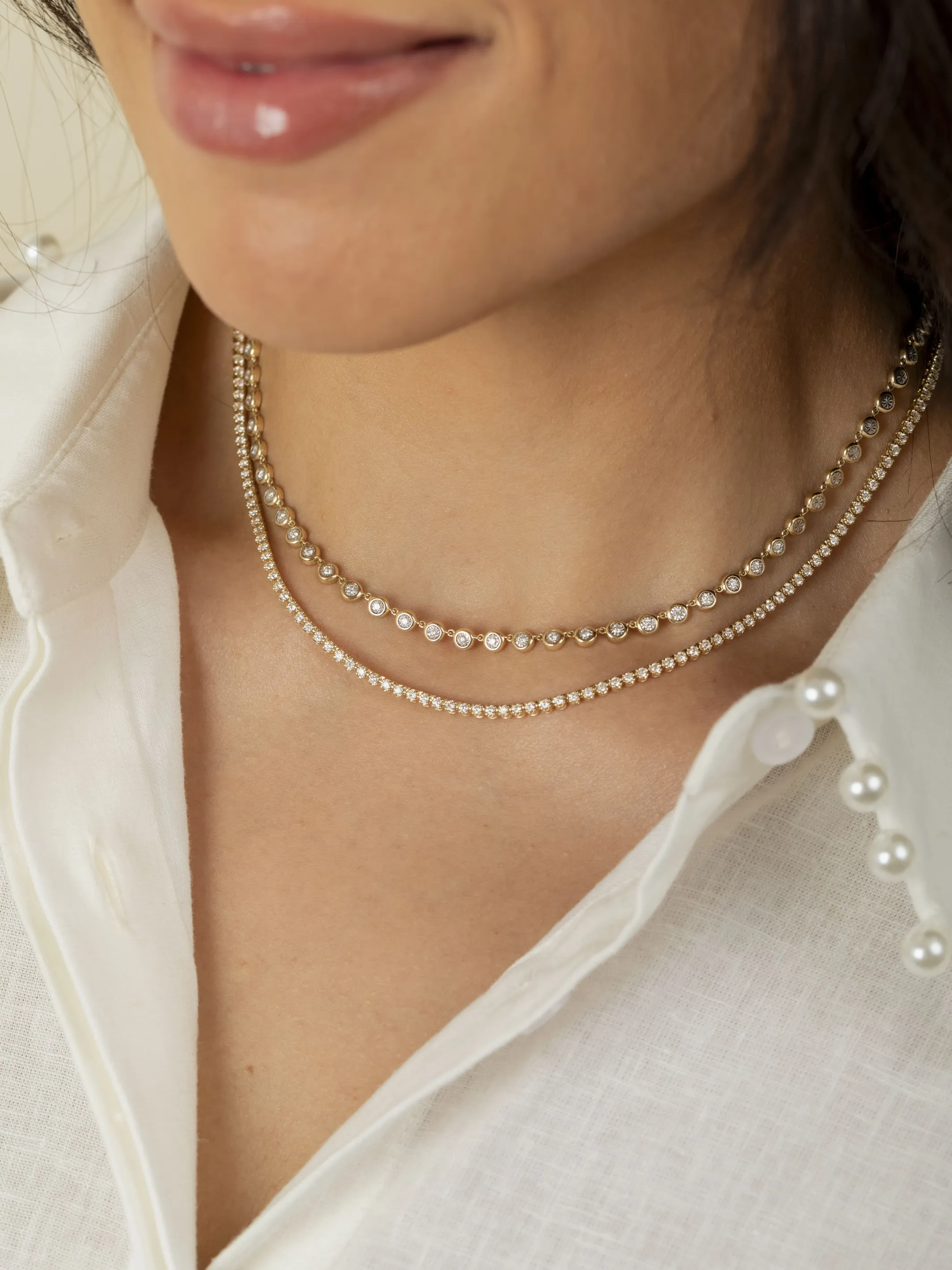 Cupcake Tennis Necklace 14K