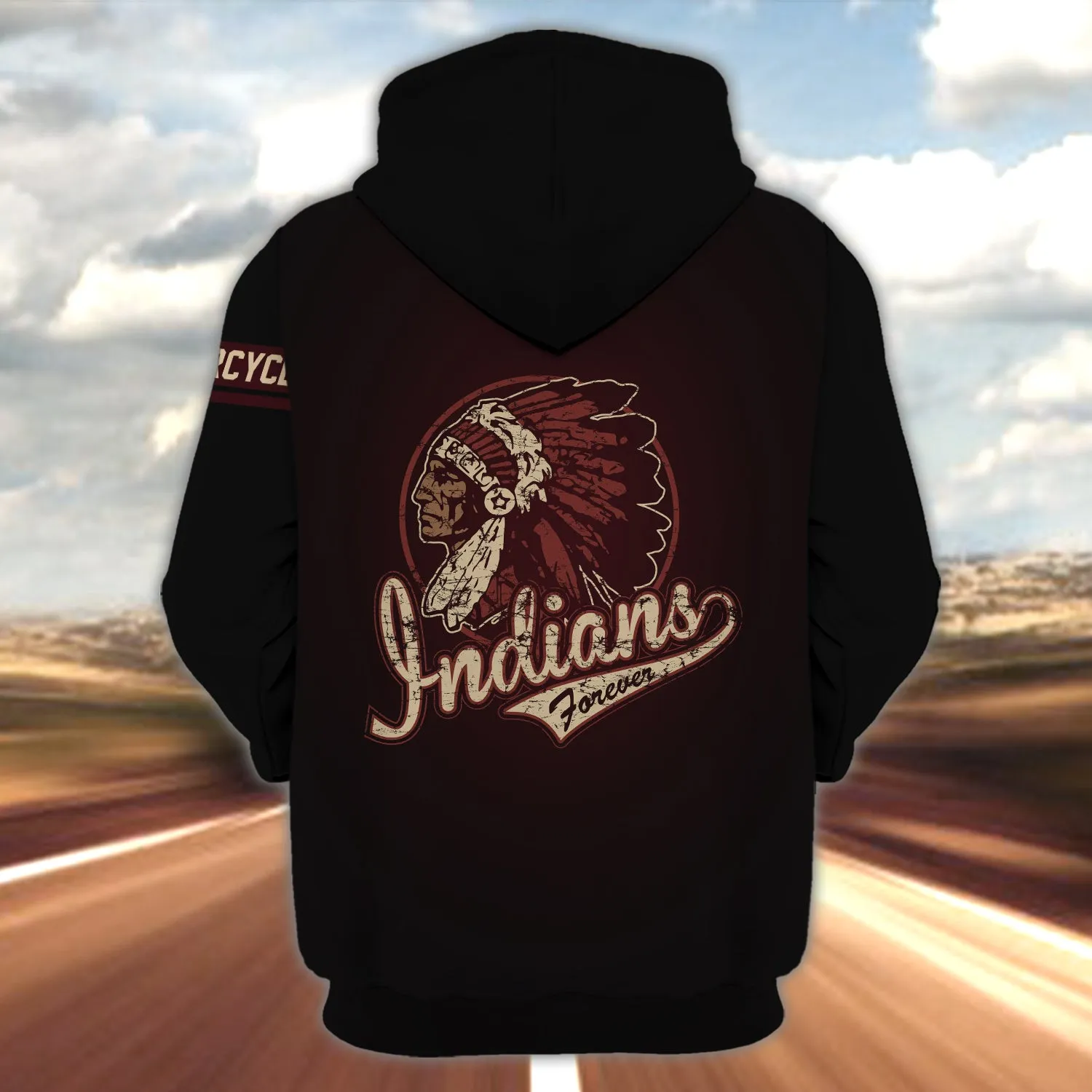 Custom Name-Hoodie-Indians Forever-HTV