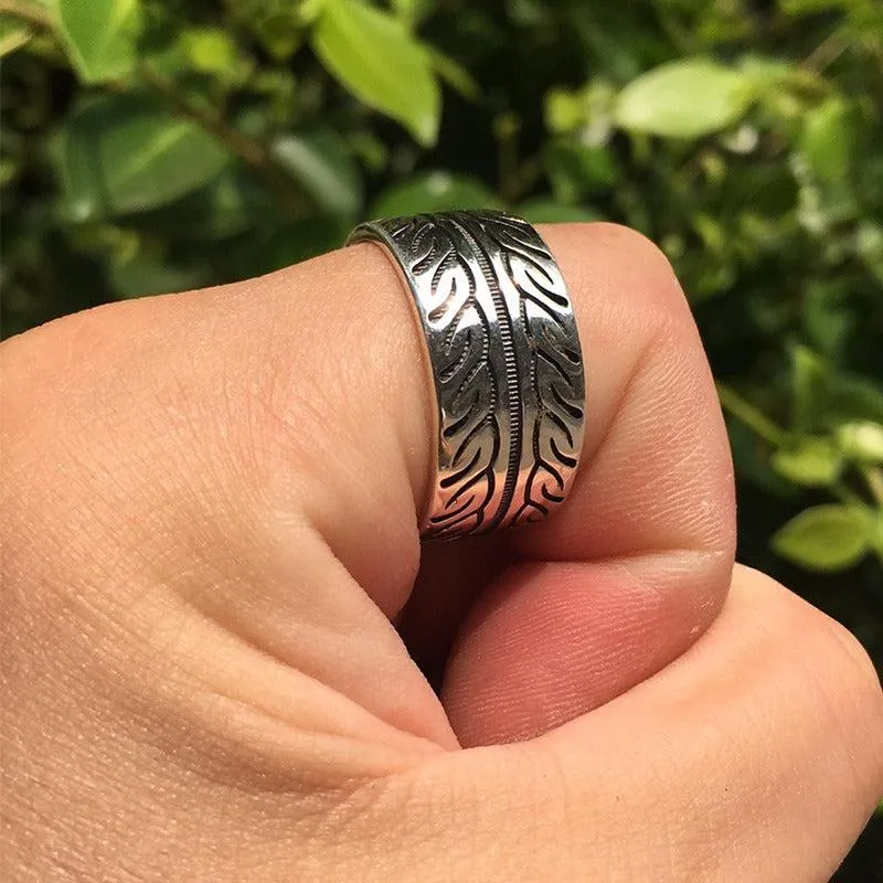 Cycolinks 925 Sterling Silver Vintage Tire ring