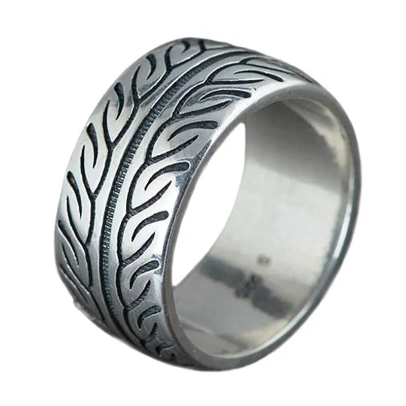 Cycolinks 925 Sterling Silver Vintage Tire ring