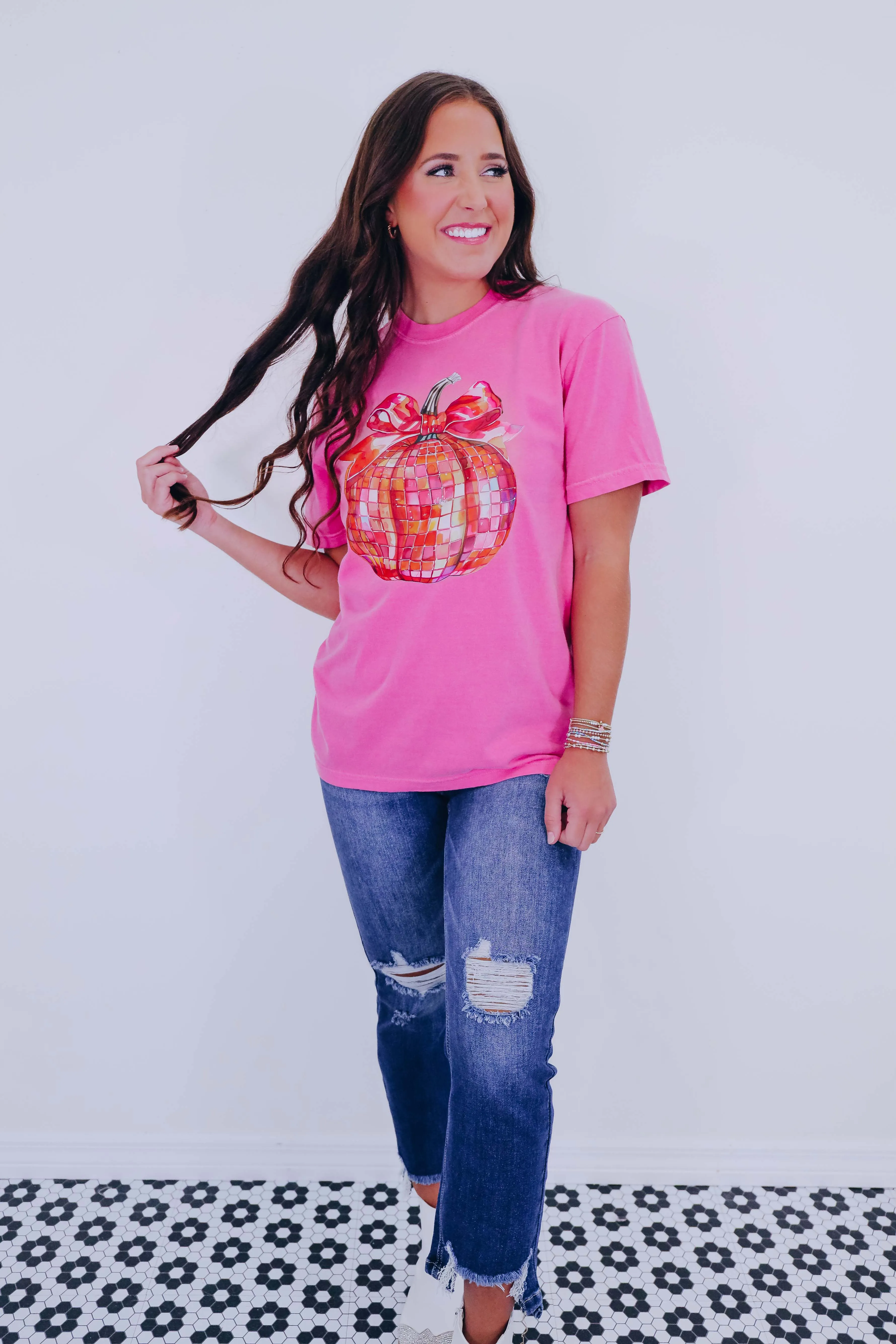 Disco Pumpkin Comfort Colors Graphic Tee S-2X