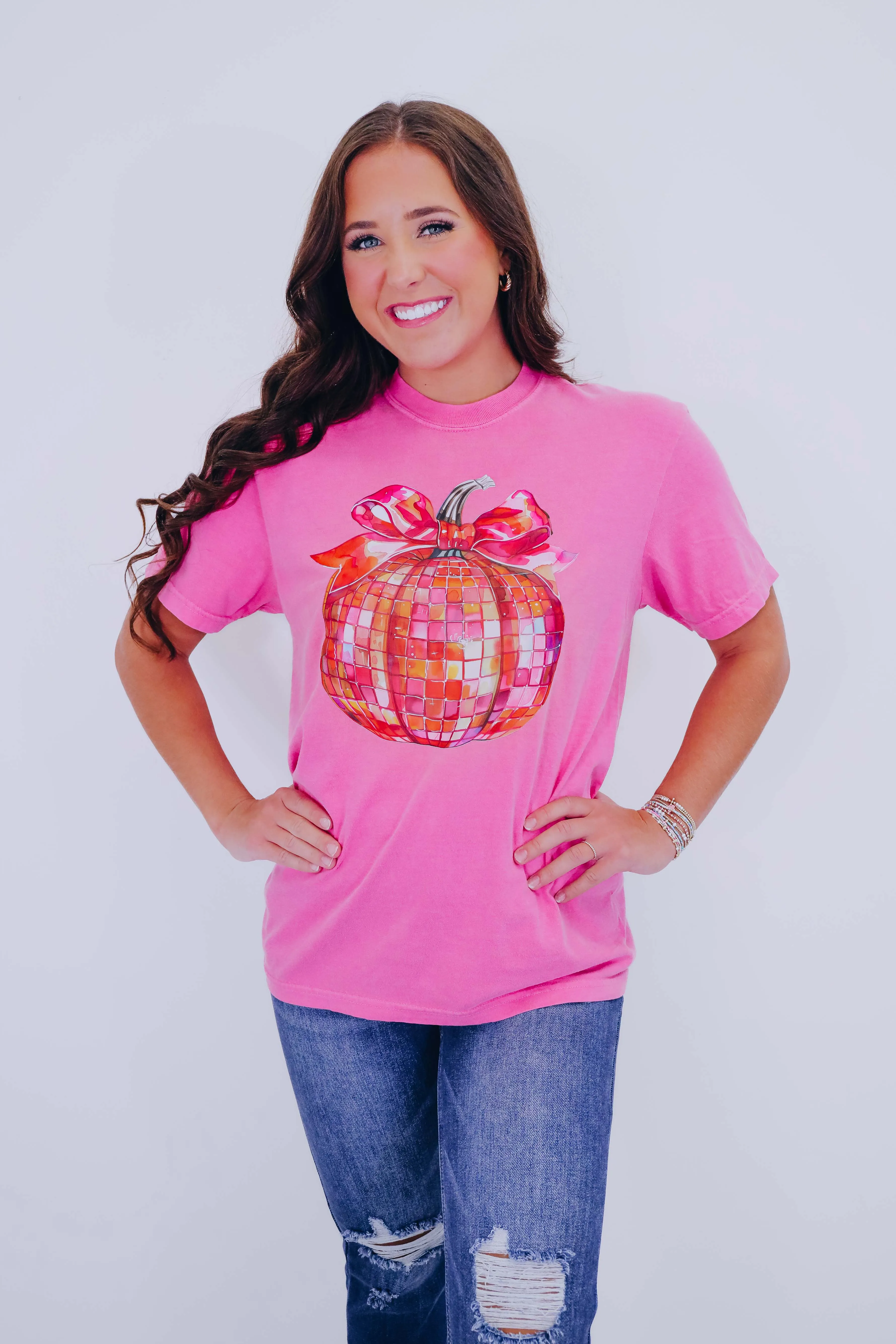 Disco Pumpkin Comfort Colors Graphic Tee S-2X