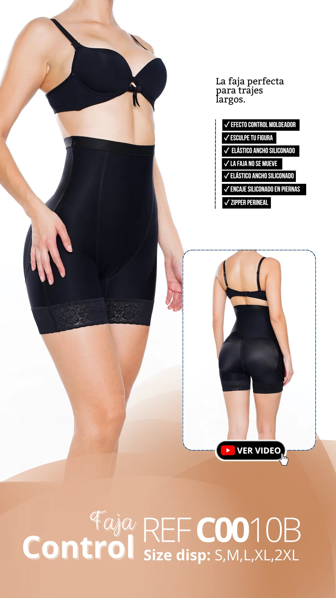 Faja control Ref. C00010B (negro)