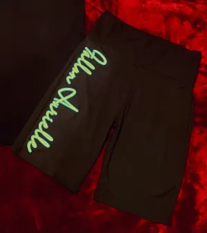 Fallon Aurielle Signature Biker Shorts (Black, Green & Golden Yellow)