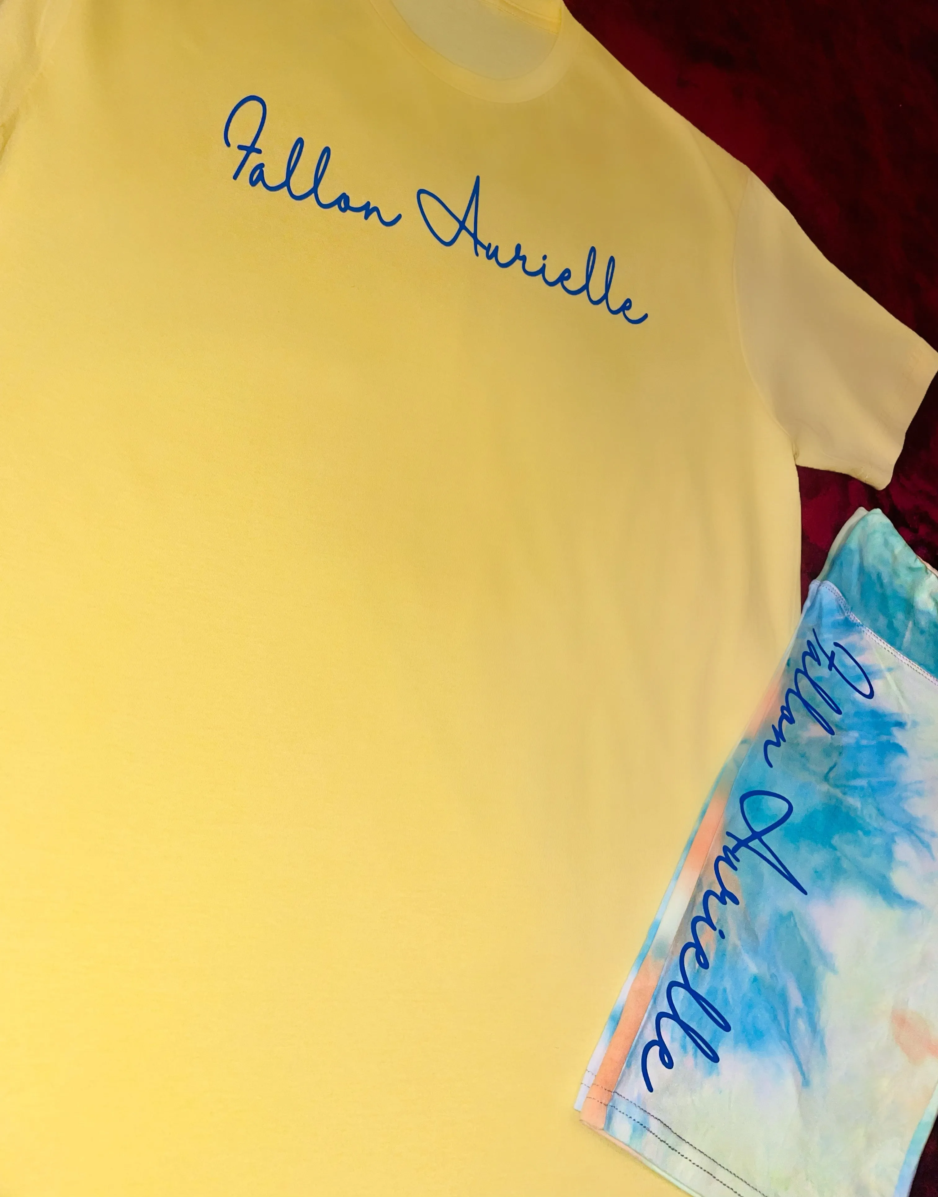 Fallon Aurielle Unisex Signature Classic T-Shirt (Yellow & Blue)