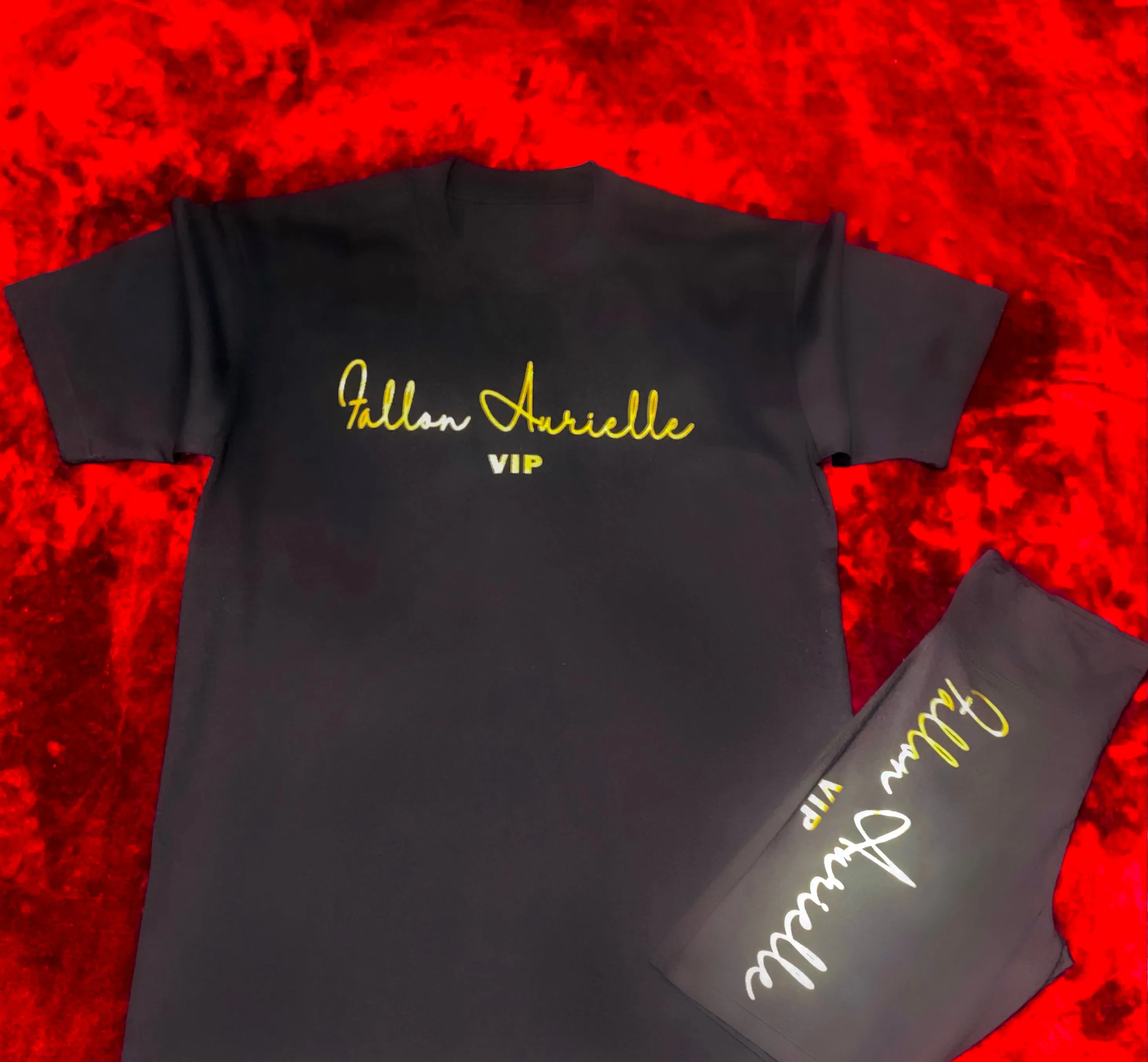 Fallon Aurielle Unisex Signature VIP T-Shirt (Black & Gold)