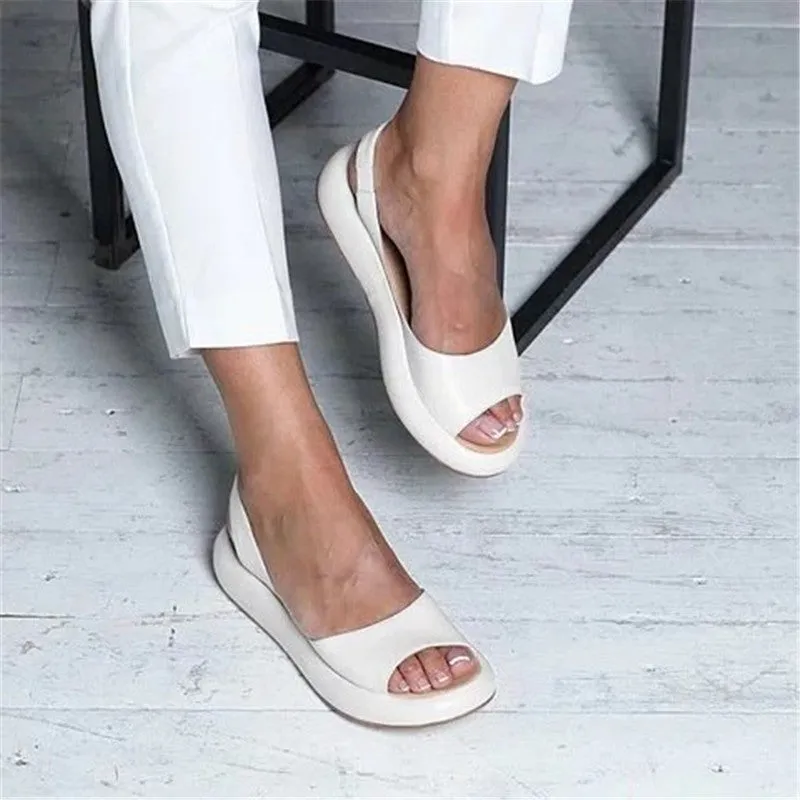 Fashion Fish Mouth Flat Sandals Women Europe and America