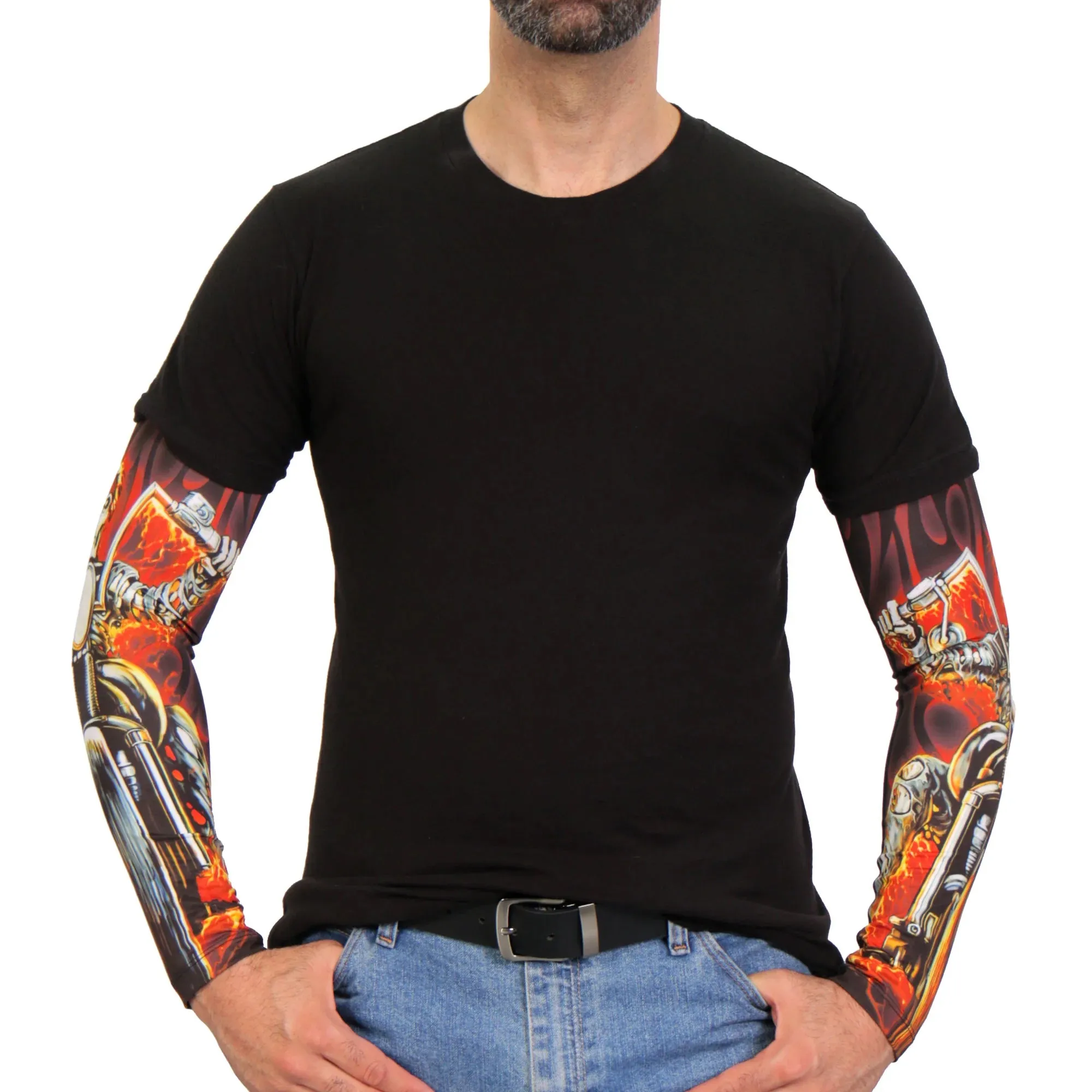 Fire Biker Arm Sleeves
