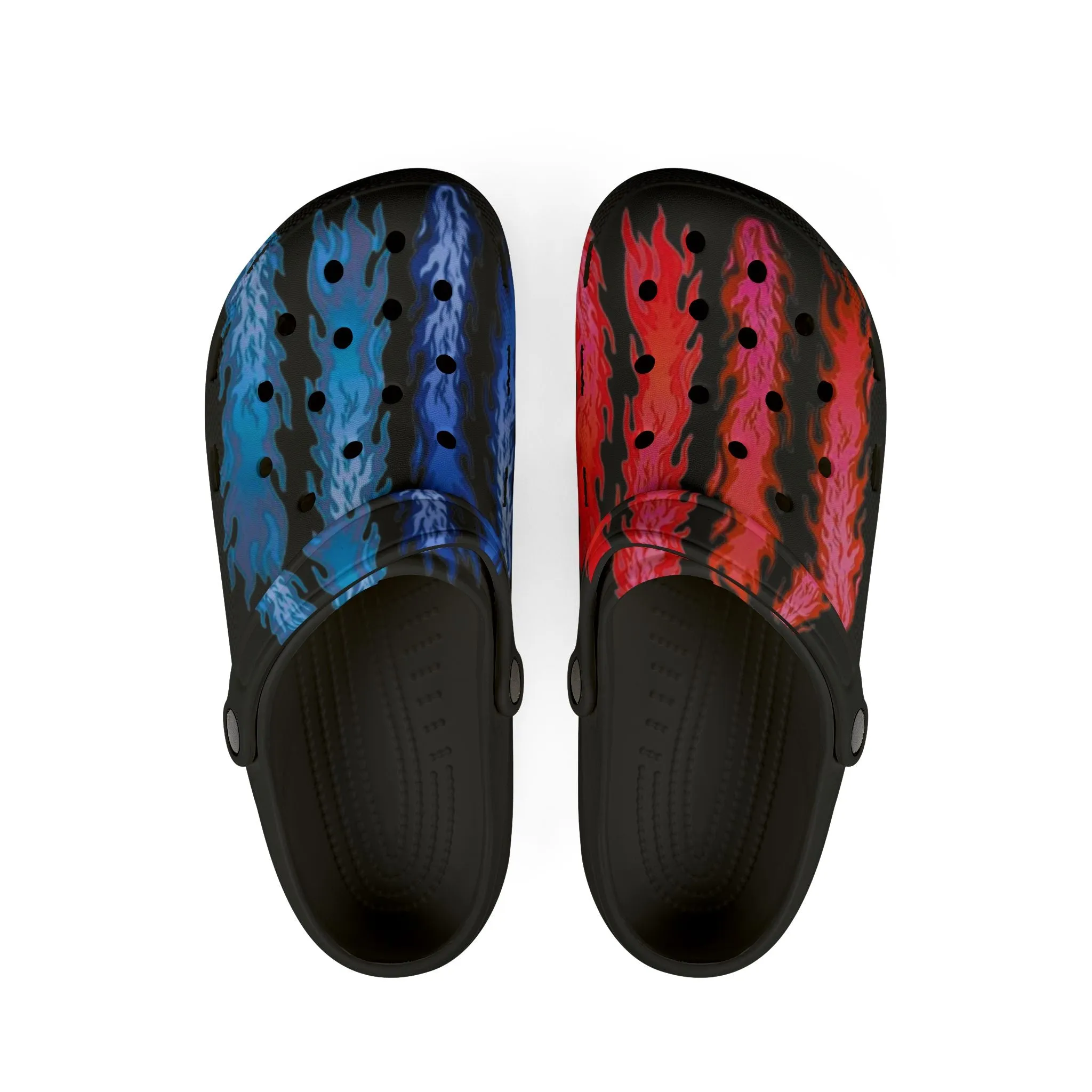 Flame Pattern EVA Foam Clogs - Stylish Comfort for Summer Adventures