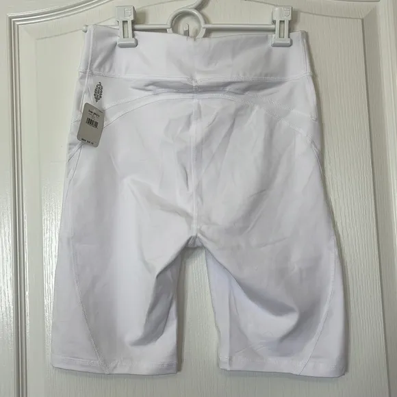 Free People Movement White Biker Baby Shorts Medium NWT