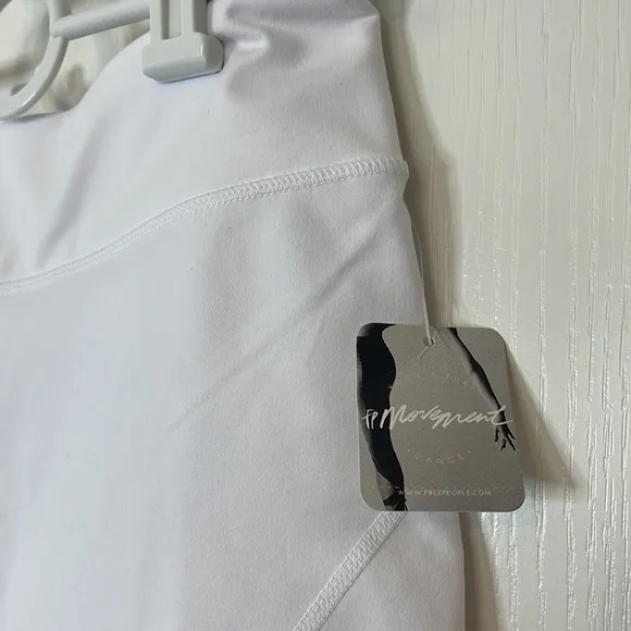 Free People Movement White Biker Baby Shorts Medium NWT