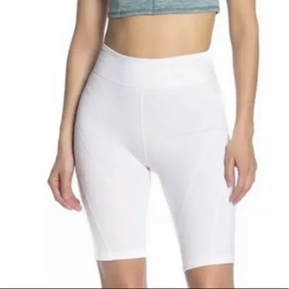 Free People Movement White Biker Baby Shorts Medium NWT
