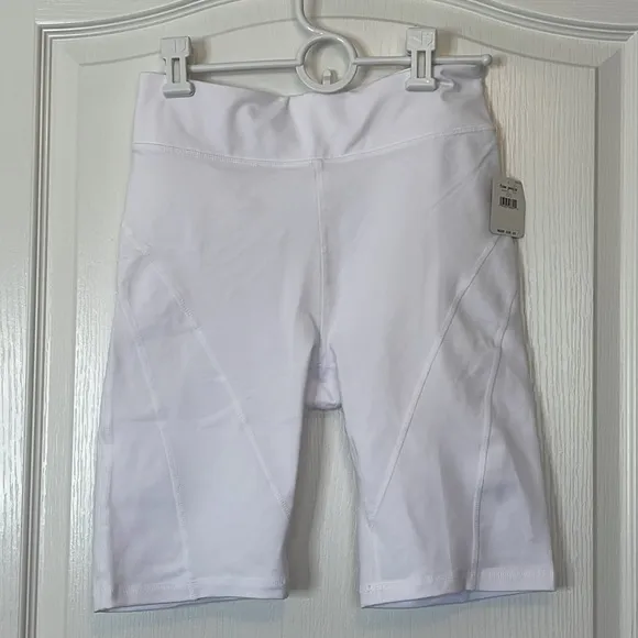 Free People Movement White Biker Baby Shorts Medium NWT