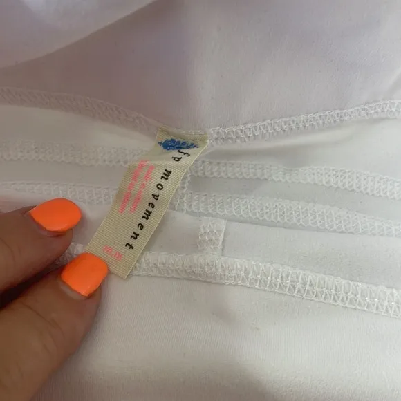 Free People Movement White Biker Baby Shorts Medium NWT