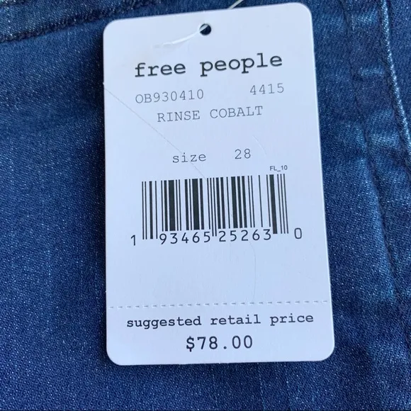 Free People So Chic Denim Biker Frayed Hem Shorts