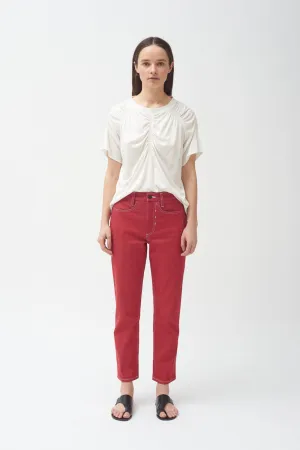 Gathered T-Shirt - White