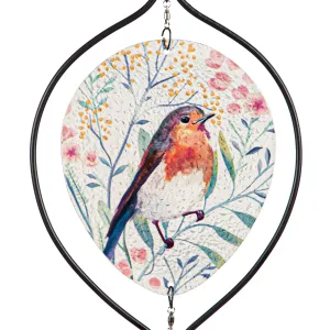 Glass Bird Windspinner Hanging Décor, 3 Asst,8hdg030