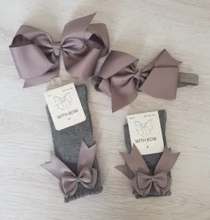 Grey knee high socks