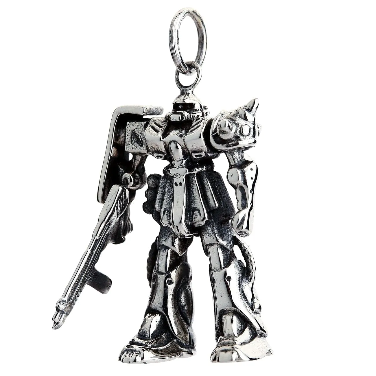 Gundam Zaku Sterling Silver Transformers Robot Pendant Necklace