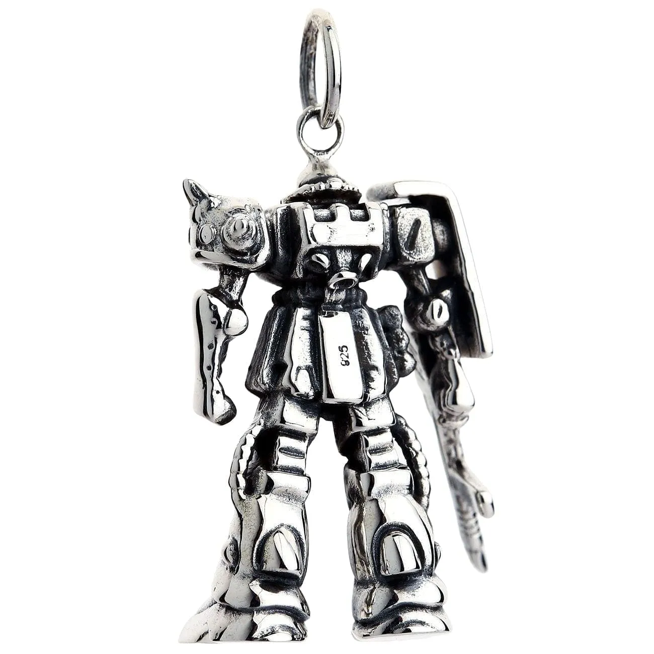 Gundam Zaku Sterling Silver Transformers Robot Pendant Necklace