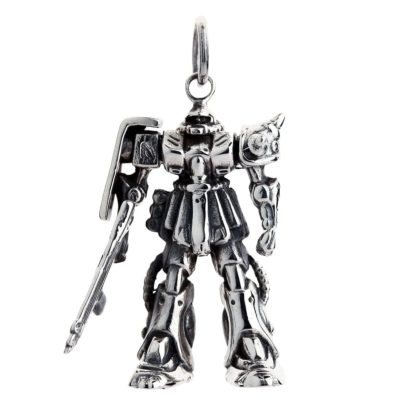 Gundam Zaku Sterling Silver Transformers Robot Pendant Necklace