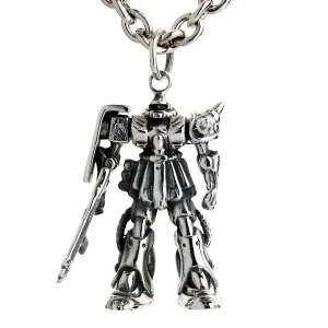 Gundam Zaku Sterling Silver Transformers Robot Pendant Necklace