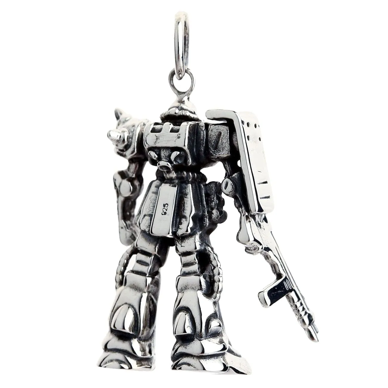 Gundam Zaku Sterling Silver Transformers Robot Pendant Necklace
