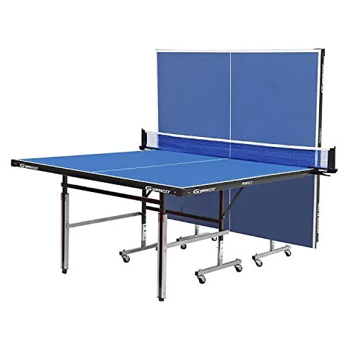 Gymnco Perfect Table Tennis Table With Levellers Top 18 mm ( TT Table Cover   2 TT Racket & Balls )