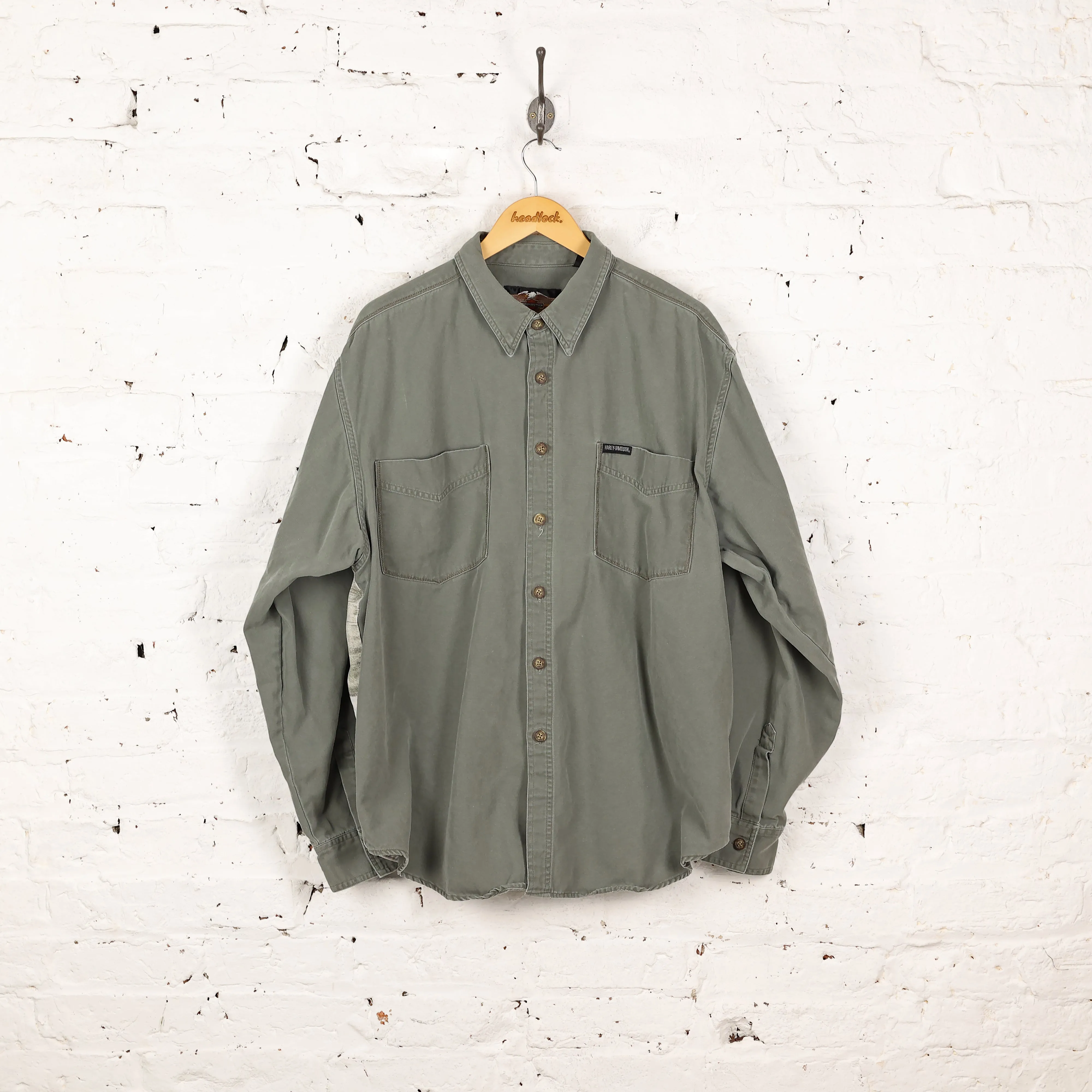 Harley Davidson Motorcycles Shirt - Green - XXL