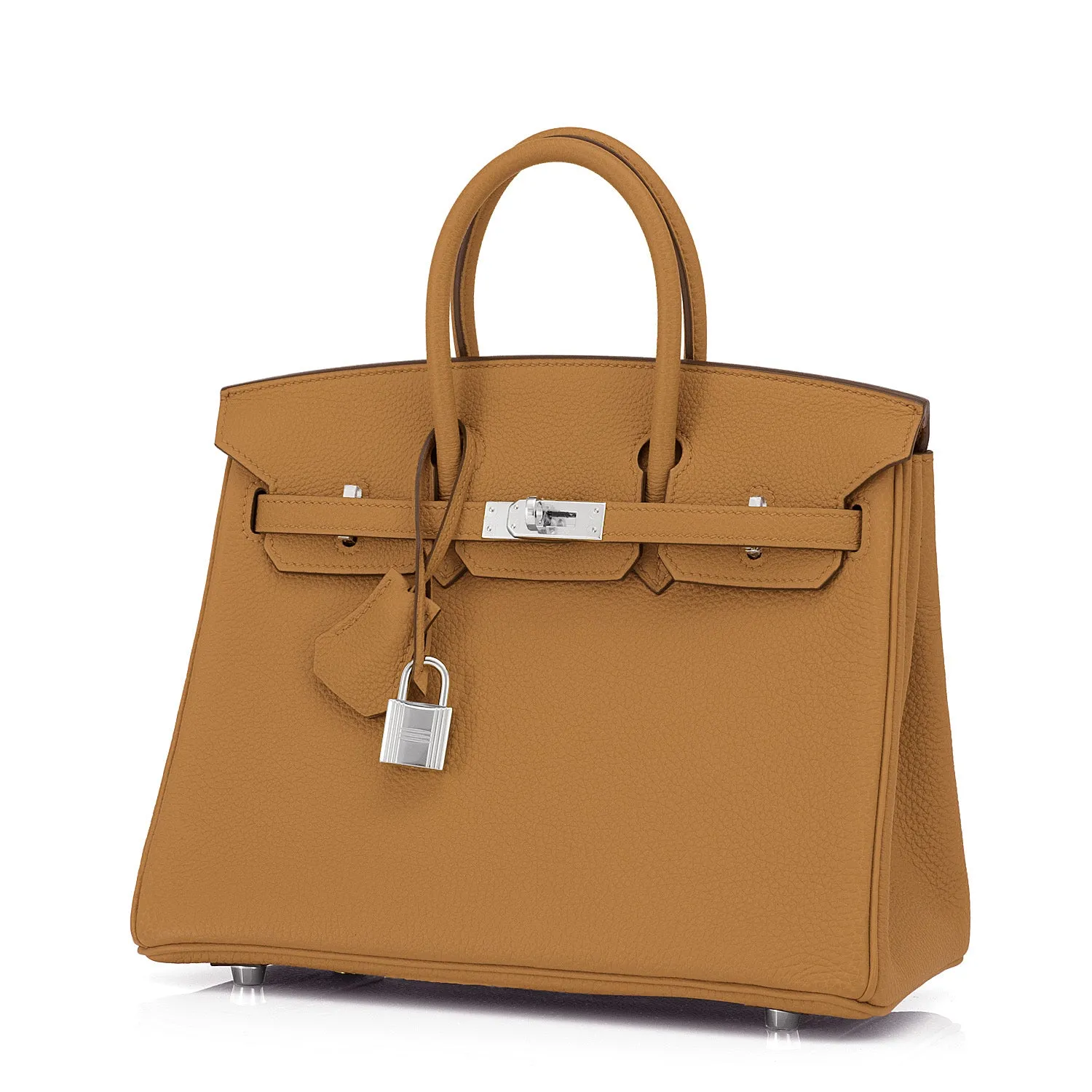 Hermes Birkin 25cm Bronze Dore TogoGold Tan Bag Palladium Bag