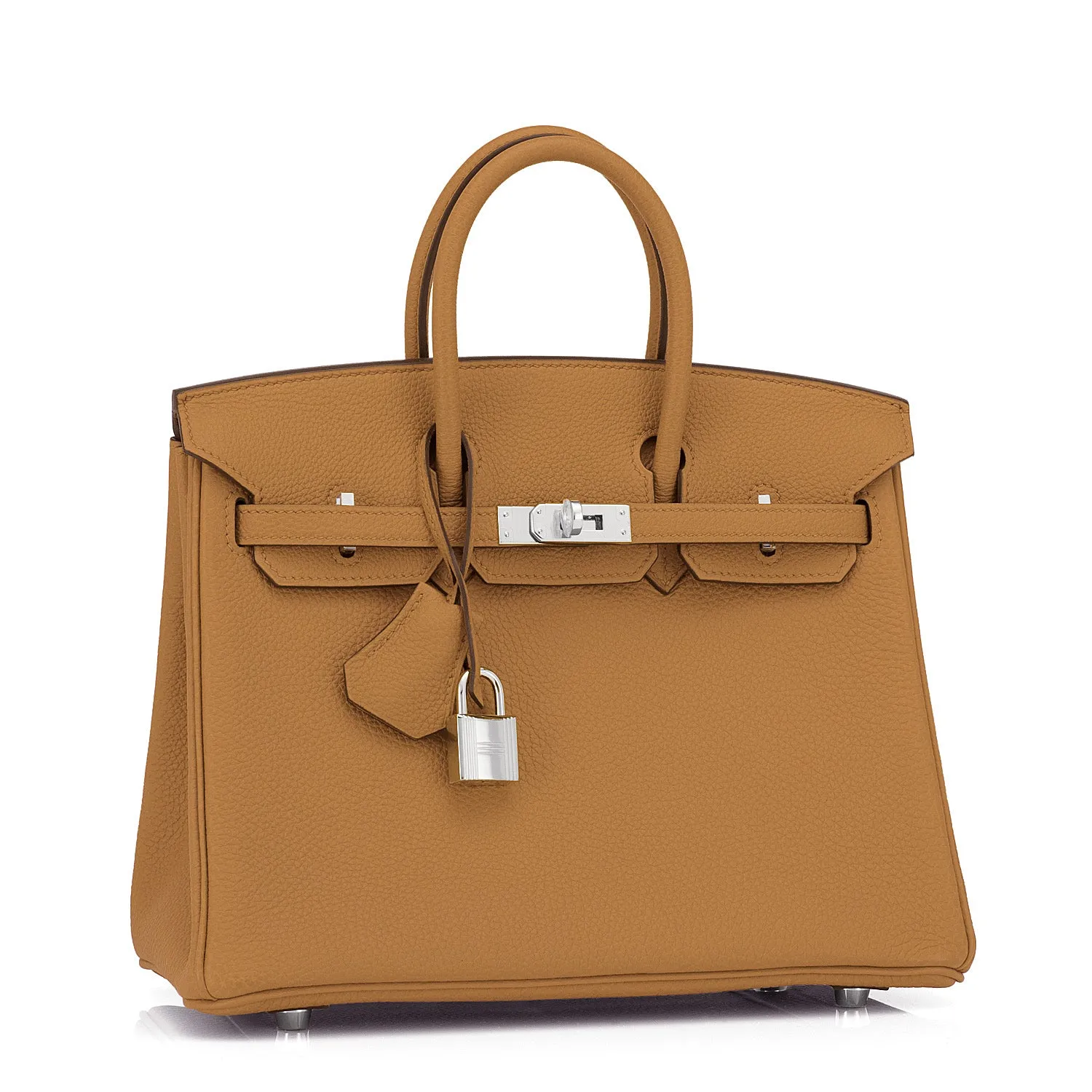 Hermes Birkin 25cm Bronze Dore TogoGold Tan Bag Palladium Bag