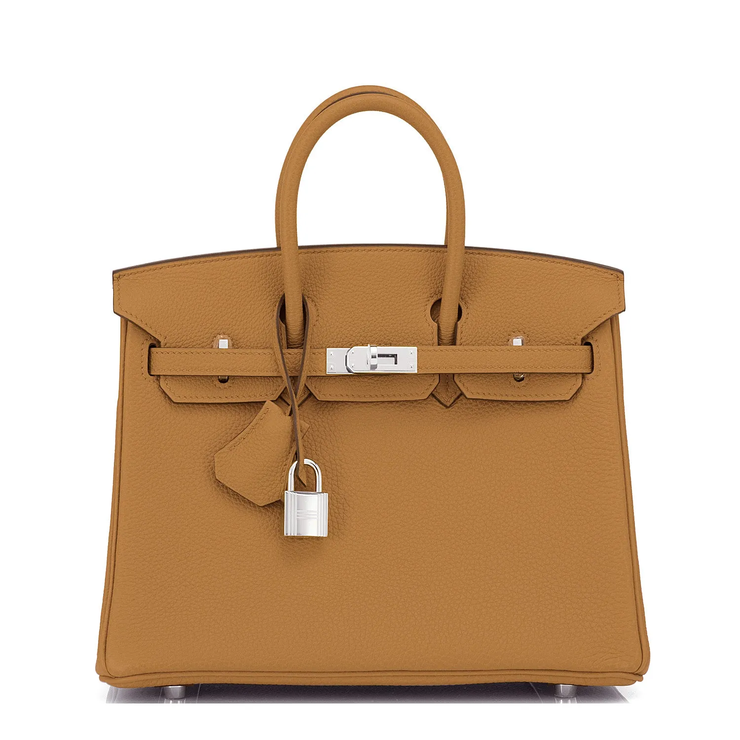 Hermes Birkin 25cm Bronze Dore TogoGold Tan Bag Palladium Bag