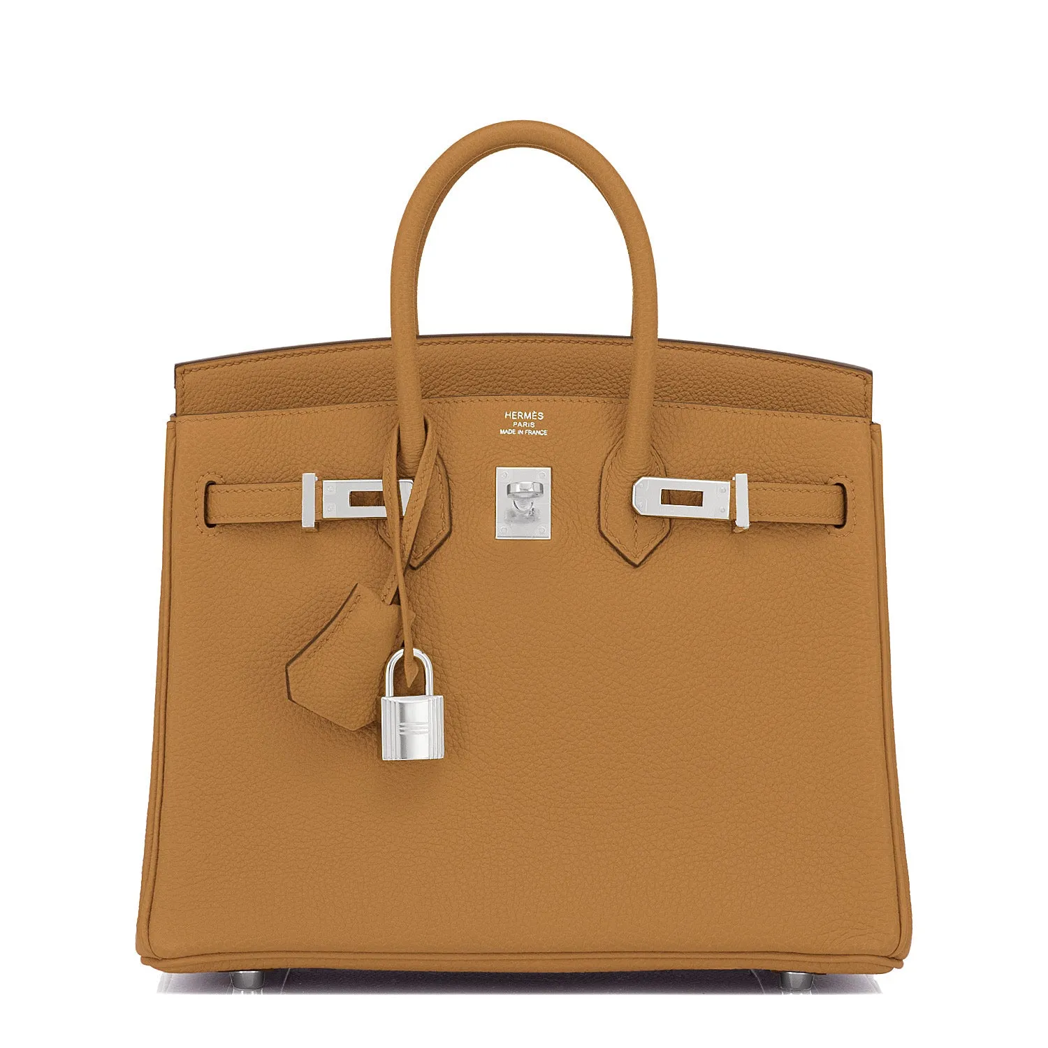 Hermes Birkin 25cm Bronze Dore TogoGold Tan Bag Palladium Bag