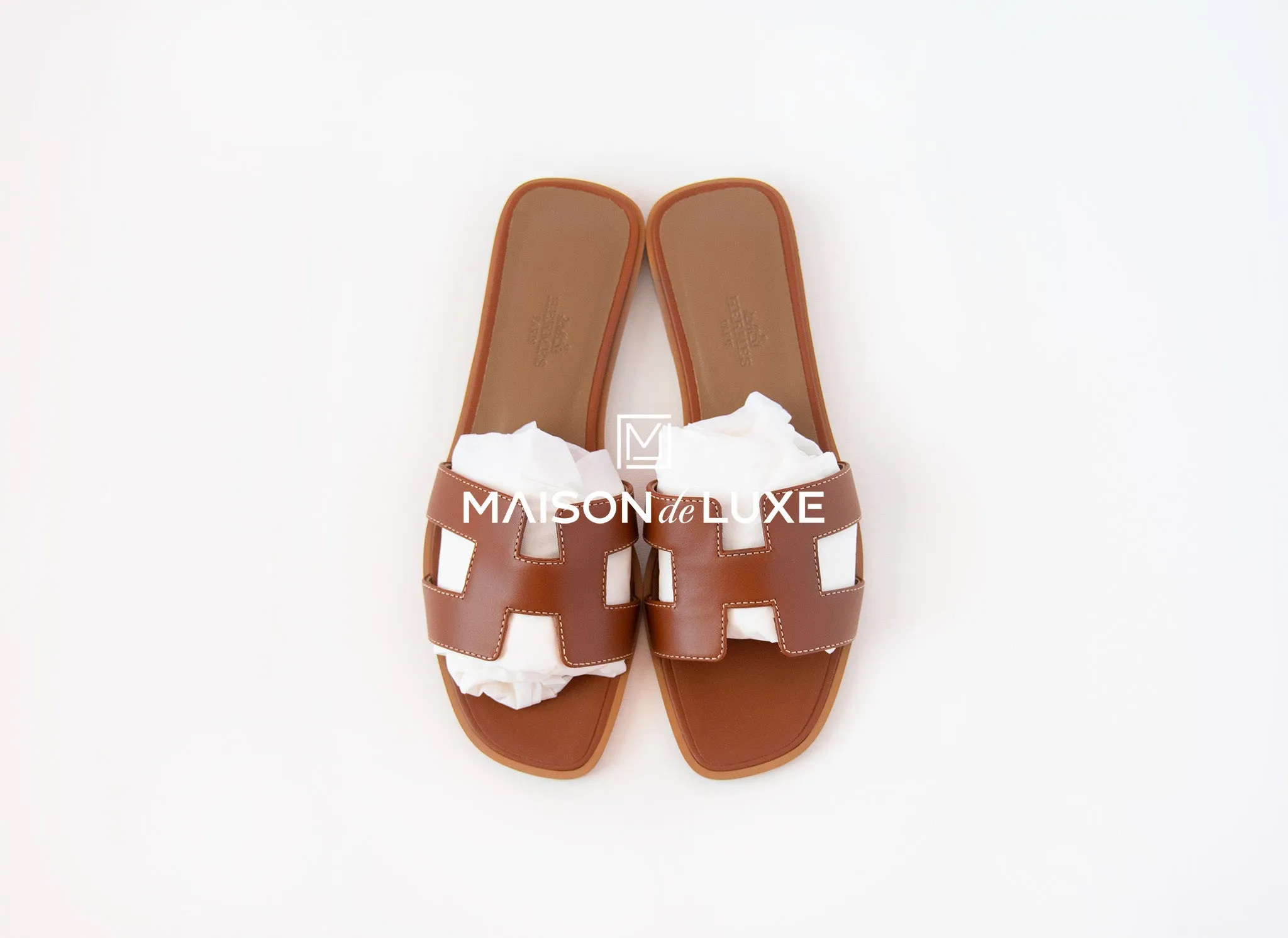 Hermes Women's Gold Oran Sandal Slipper 37 Shoes