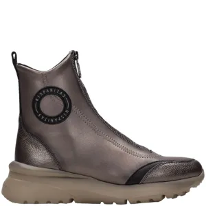 Hispanitas Pewter Front Zip Sneaker Boots