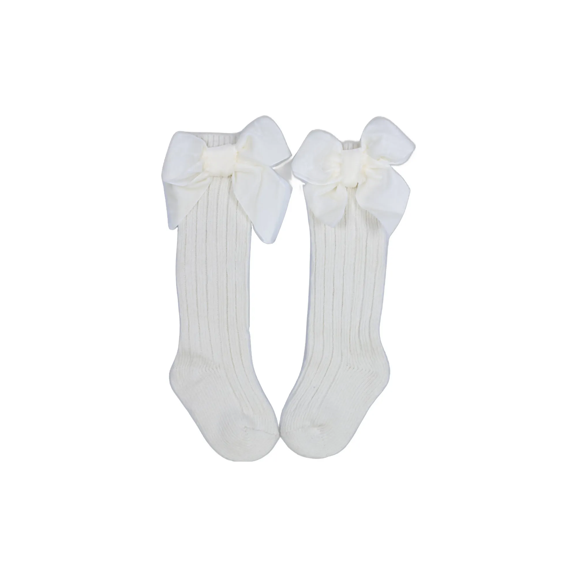 Holiday Velvet Bow High Knee Socks