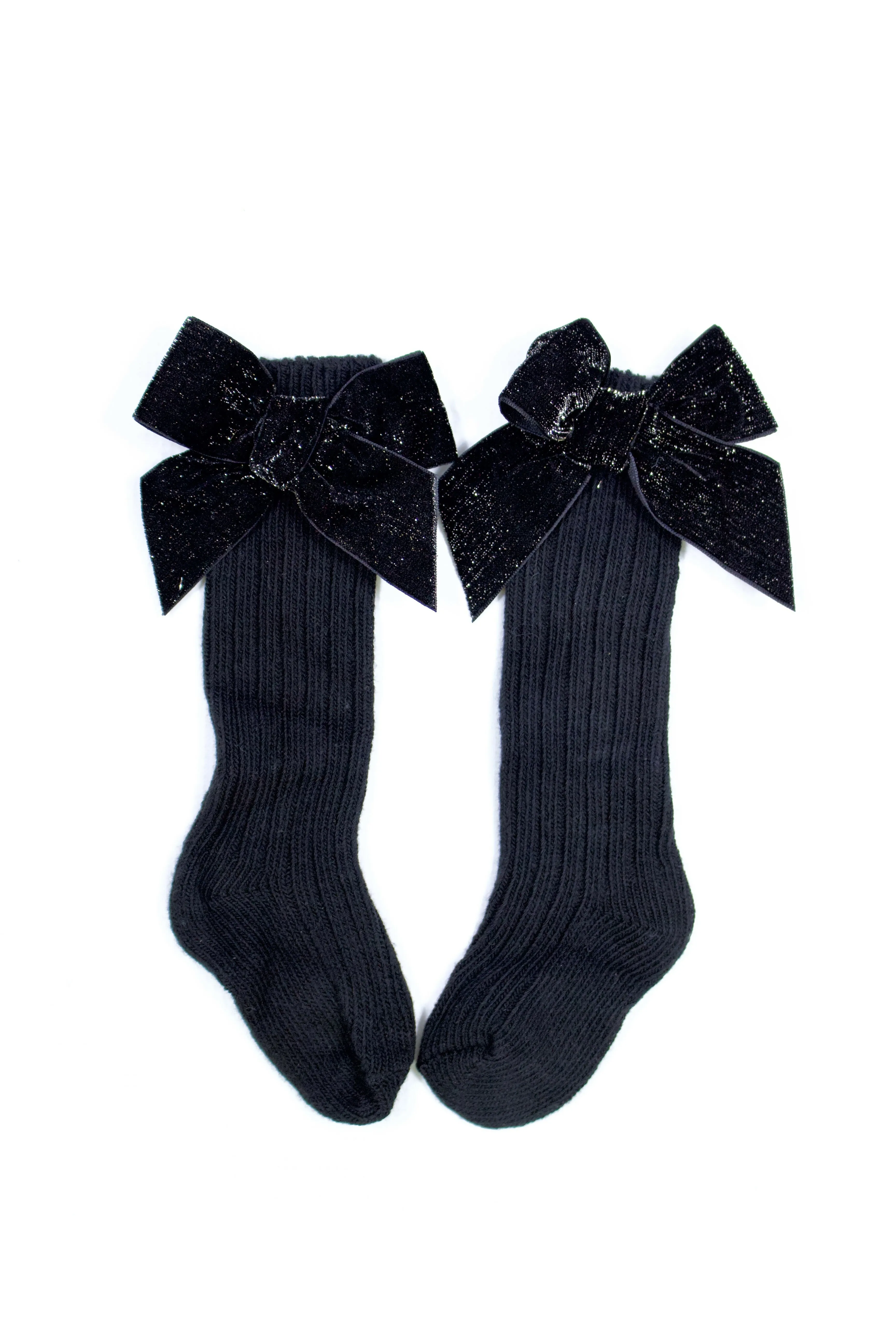 Holiday Velvet Bow High Knee Socks