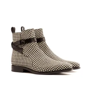 Houndstooth Jodhpur Boots