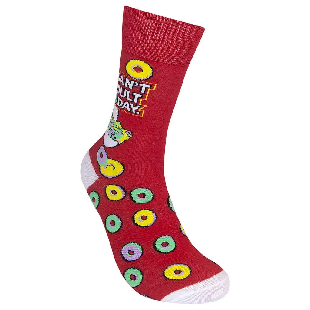 I Can't Adult Today | Funny Unisex Socks | Graphic Socks