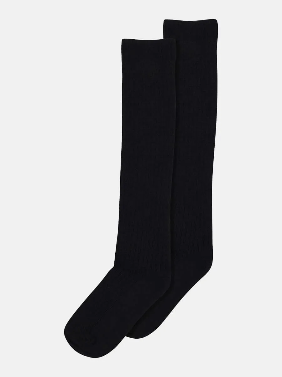 Inga Knee High Socks - Black
