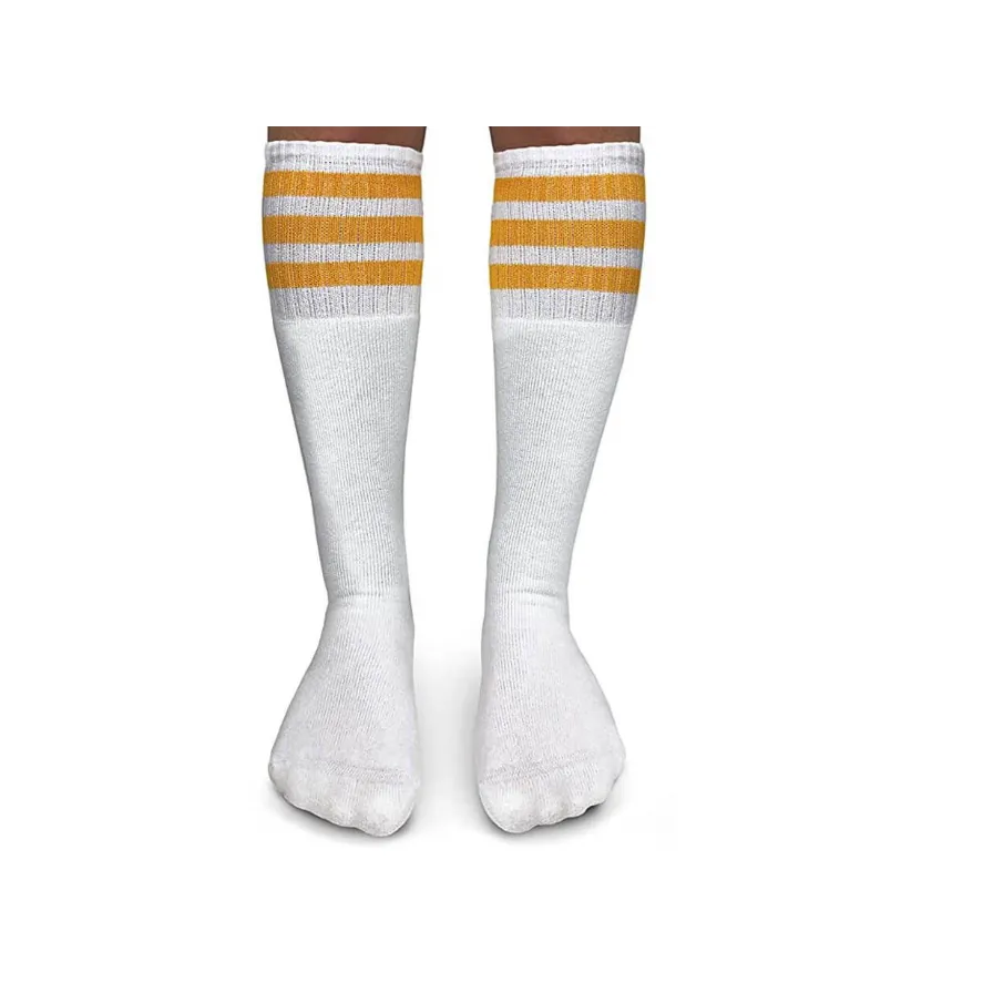 Jefferies Socks Stripe Knee High Tube Socks - Yellow